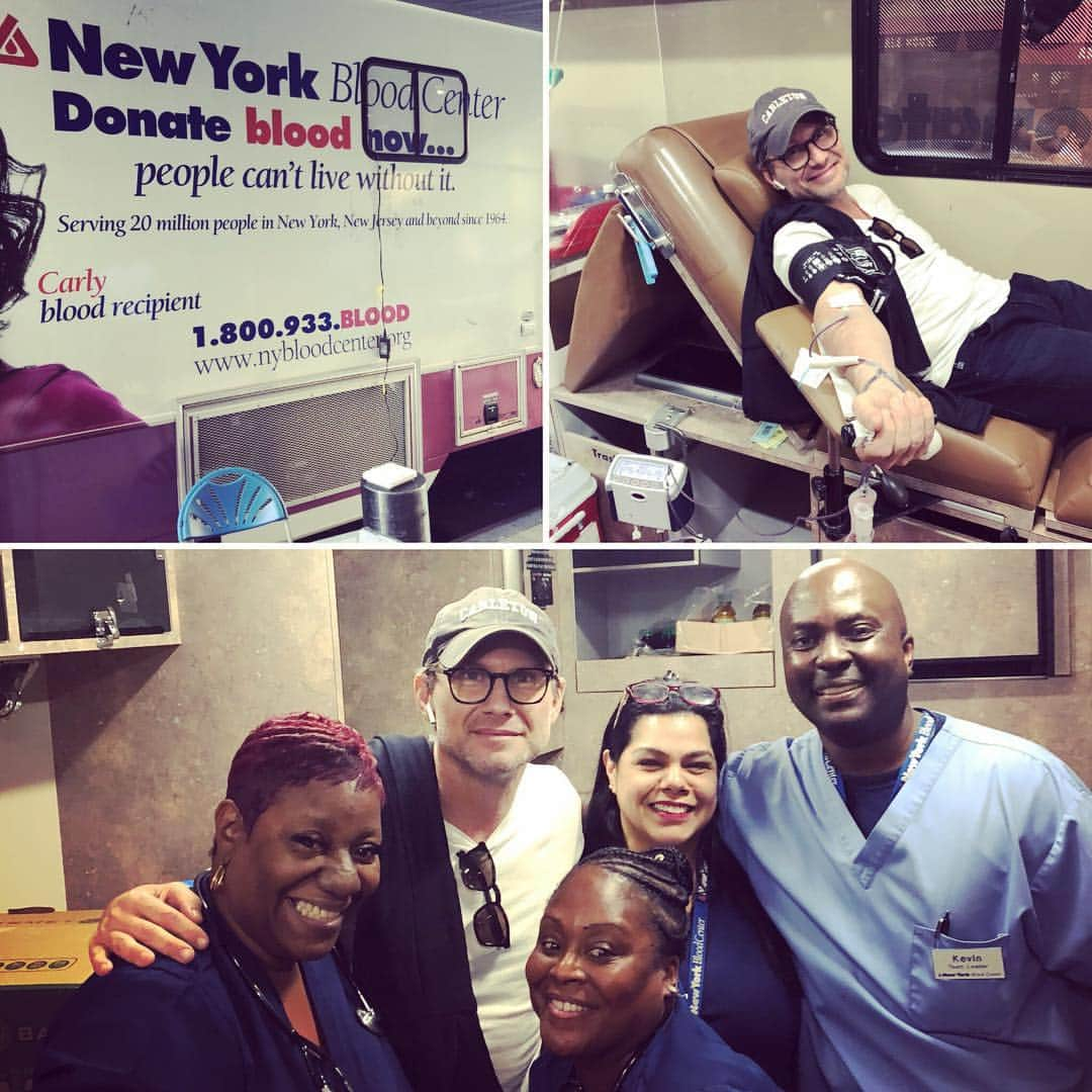 クリスチャン・スレーターのインスタグラム：「First time for me I’m embarrassed to say but a great experience and lovely team. Thank you Lucy #blooddonation」