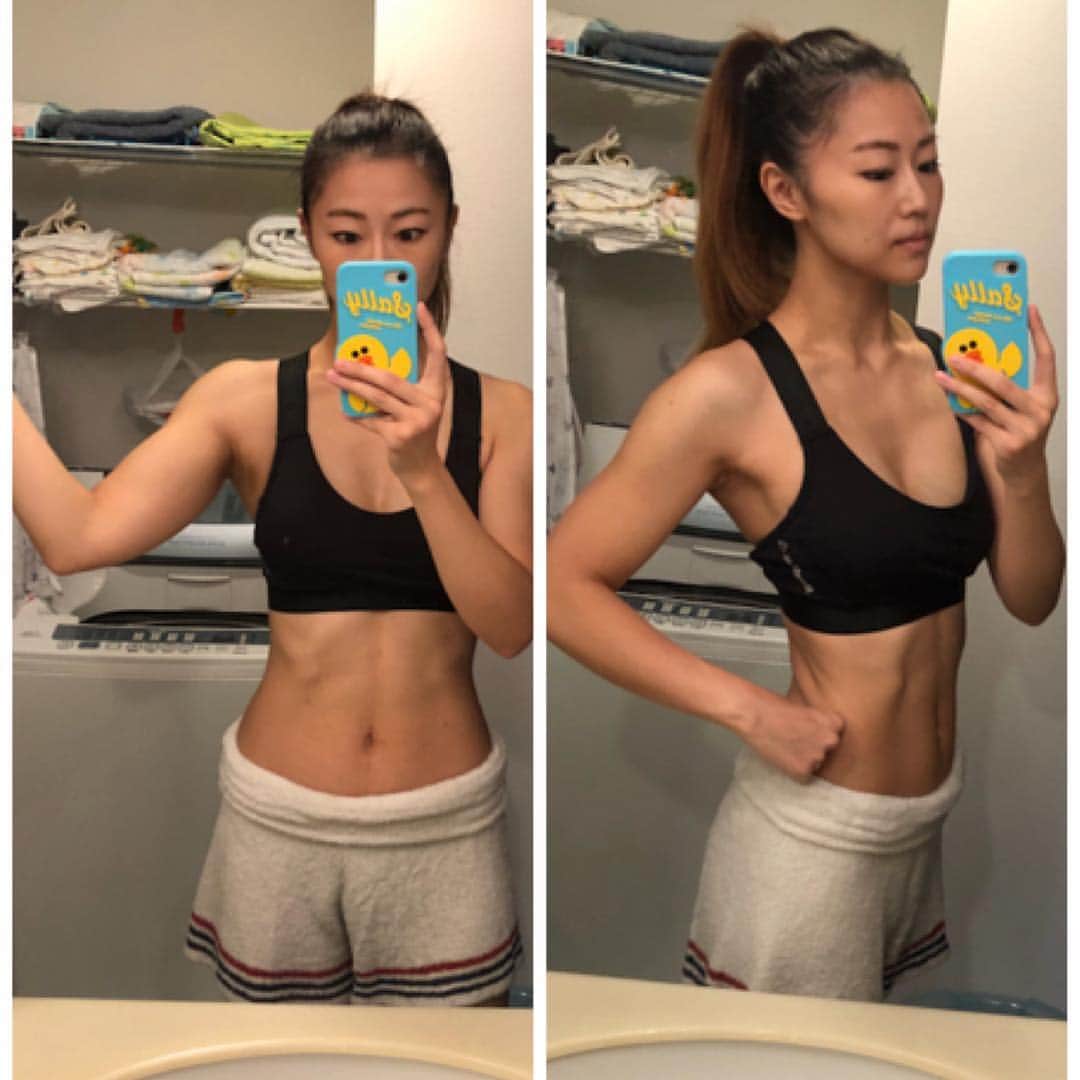高山真実のインスタグラム：「気づいたらひっっさしぶりの投稿！！ 、 、 今朝のボディチェック🏃‍♀️ 、 、 ココ最近週1、2くらいしかジムに行けてなくて家で軽くトレーニングやストレッチのみ(゜▽゜) 、 、  結果身体に出ますねー 、 、 母乳育児だから変に食事も減量食とかにもしてないし 、 、 要領良くない上に子供のご機嫌次第でで動いてるから自分の事もうまく行えず子どもの相手と家事で夜にはヘトヘト😵 睡眠時間欲しさにジムお休みしちまうわ！！ 、 、 、 本当に両立してるママさん方尊敬です❗️❗️❗️ 、 、 さて、書いててやる気は出てきたんですが今日からじゅんゆーが韓国へ行ってしまったので ジムにはまた来週まで行けない🙄 自宅でも出来る事は沢山あるのでフガフガ頑張ろうと思います🙆‍♀️ 、 、  #いつも汚い背景すみません😁💦#宅トレ#ちょっと太った#産後#産後ダイエット#ダイエット記録#ママ#男の子ママ#ジム#トレーニング#フィットネス#筋トレ#筋トレ女子#エクササイズ#痩せる#ママトレ#妊娠前に戻す#完母#育児#子育て#gym#training#fitness#diet#babyboy」