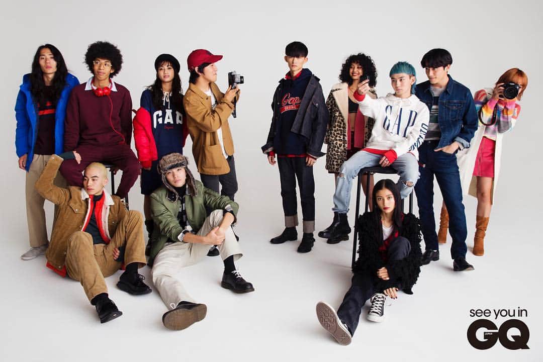石丸乃晏のインスタグラム：「GQ JAPAN から発売された "15 th Anniversary Special Edition Millennials Catalogue" に出演させていただきました🦋 ❤️💙 @gqjapan × @gap_jp × @drop_tokyo 💙❤️ #gqjapan#meetmeinthegap」