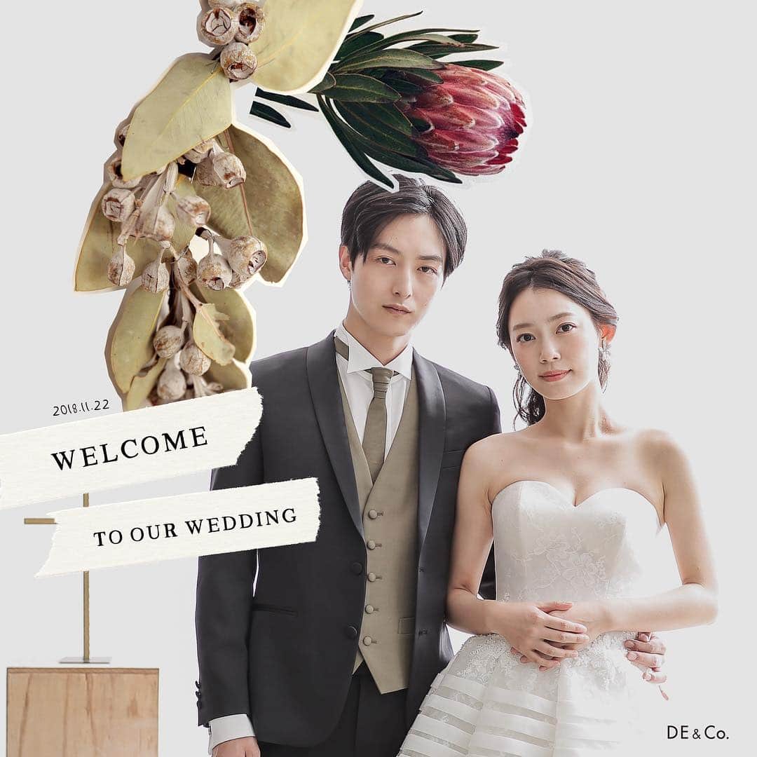 decollte_designのインスタグラム：「. . . .  #coordinate #design #designer ﻿ #dress #wedding #ヘアアレンジ﻿ #デザイン #スタジオ #ウェルカムスペース﻿ #写真好きな人と繋がりたい  #marryxoxo﻿ #ウエディングニュース #ウェディング ﻿ #結婚式準備 #花嫁  #farnyレポ ﻿ #プレ花嫁  #前撮り #フォトウェディング﻿ #着物  #ウェディングフォト ﻿ #日本中のプレ花嫁さんと繋がりたい  #2018秋婚 #ヘアスタイル #ウエディングドレス﻿ ﻿#ウェルカムボード #プロポーズ  #2018冬婚 #結婚式」