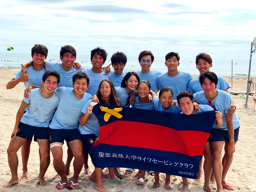 藤巻紗月のインスタグラム：「🌊🦈🌊🦈🌊🦈🌊🦈 海インカレ終了！！！ 少しずつ大きくなっていく慶應Mare。素晴らしいメンバー達に囲まれて、ほんとに幸せです。次はプールインカレ！楽しみだ💪🏽」