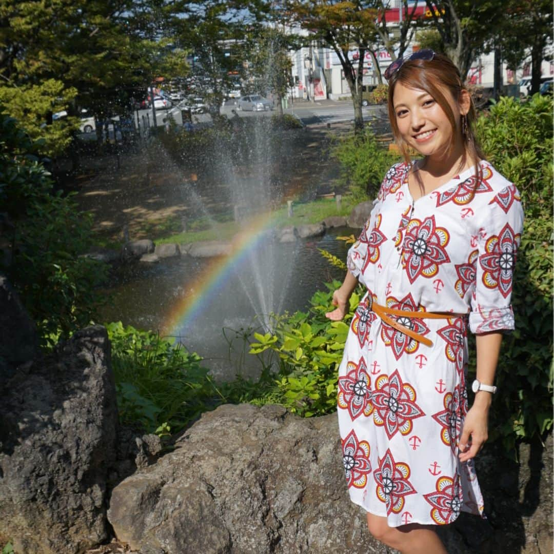 市原彩花さんのインスタグラム写真 - (市原彩花Instagram)「虹とあーちゃん🌈 晴〜れろ☀️ #虹#rainbow」9月25日 17時58分 - ayaka_ichihara