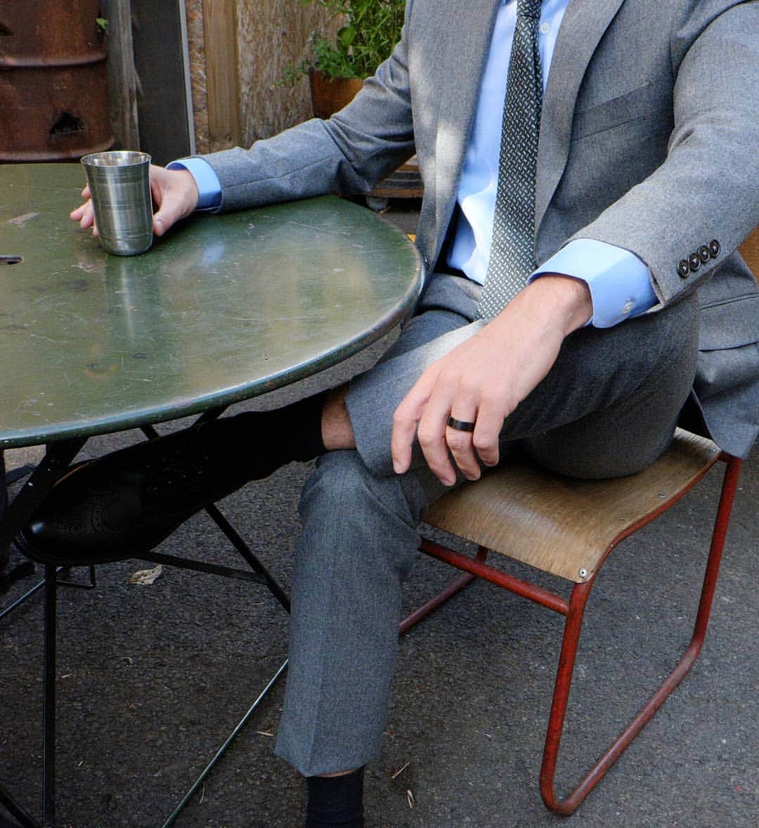 ハーディエイミスのインスタグラム：「Hardy Amies grey flannel suit.  Available in store.」
