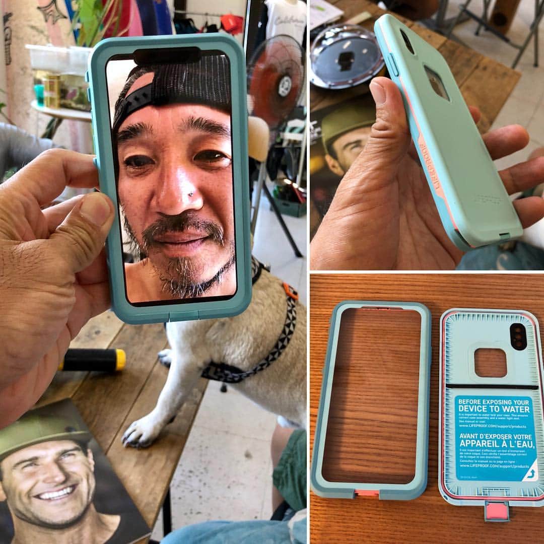 のインスタグラム：「防水iPhoneケースは落としてもすぐ見つかる派手な色を選びましょう😊 My new #lifeproof 📱 This color is so cool👍 #iphonecase #lifeproofasia 🙏 @lifeproof @lifeproofasia」