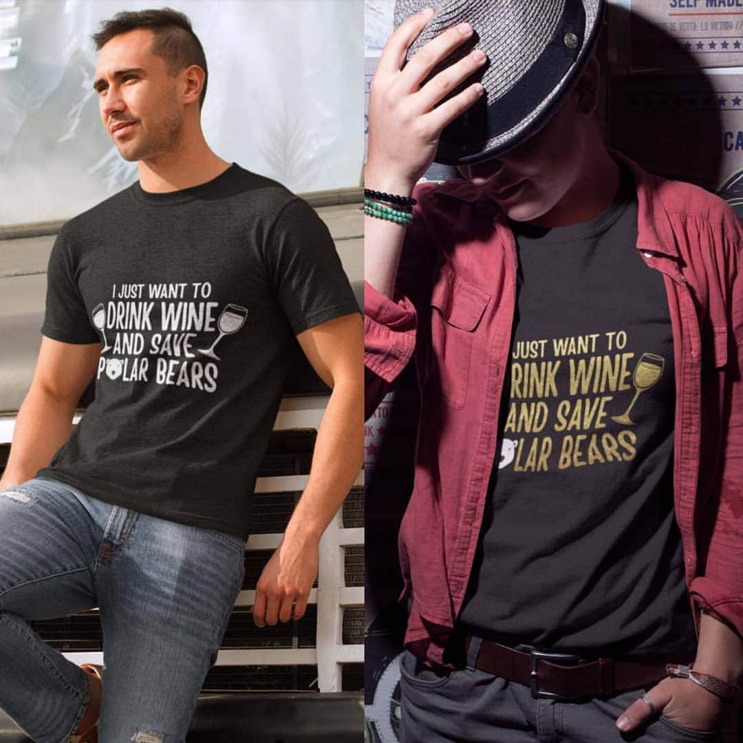 Polar Bearsのインスタグラム：「Happy weekend ! Party and  save polar bears🤩Cheers !🥂🍾🍻🍾🥂🍻 . New versions of our popular 'Drink Wine and Save Polar Bears' t-shirt just in time for the holiday season. Link in Bio . #savepolarbears #polarcouture #savethearctic #saveourseaice #polarbear #climatechange #globalwarming #sustainability #sustainableliving #friday #partytime #sustainablestyle #saveouroceans#favoritetshirt #arcticprotection #northpole #orsopolare #ourspolaire #casualfriday #cotedazur #principautedemonaco #frenchriviera #casualchic #drinkwine #drinkwineday #wildlifeadventures #plasticfreeoceans」