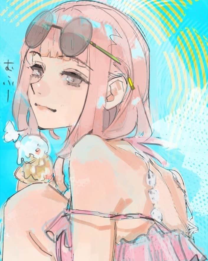 石田スイのインスタグラム：「まだ夏　まだ夏」