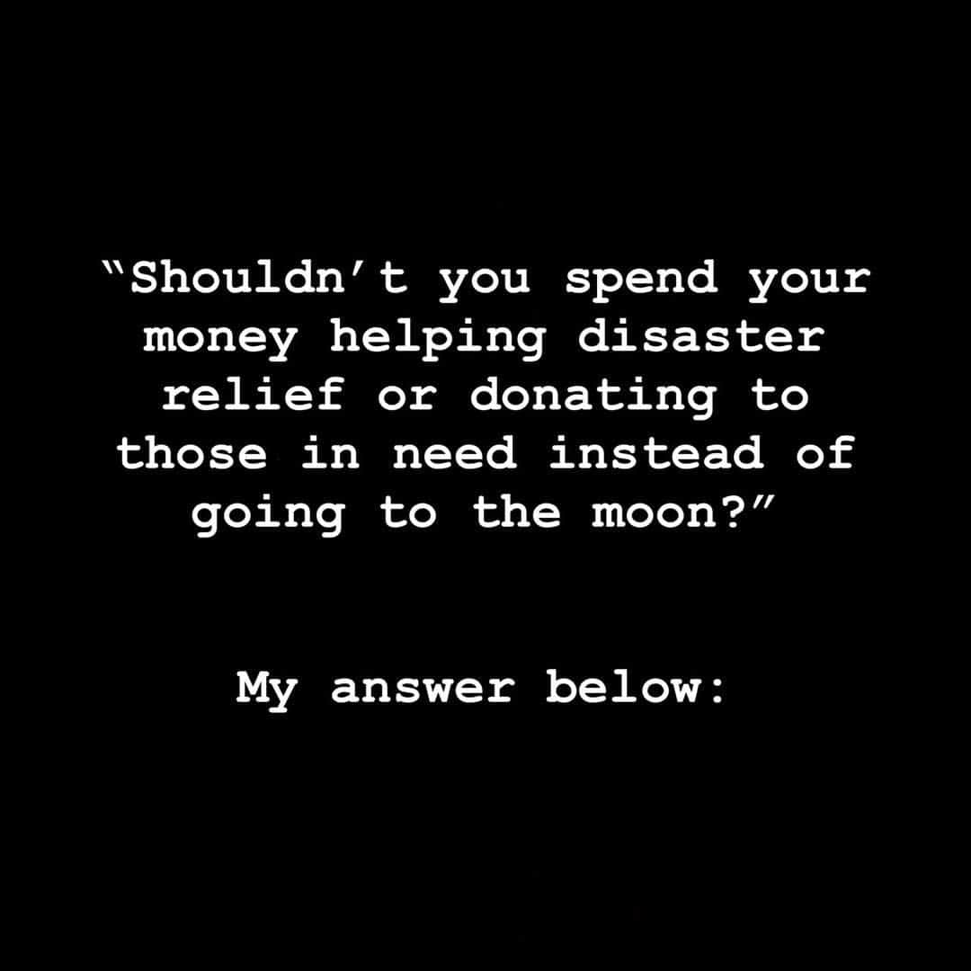前澤友作さんのインスタグラム写真 - (前澤友作Instagram)「* A question I hear often: “Shouldn’t you spend your money helping disaster relief or donating to those in need instead of going to the moon?” --- My answer: I have always been involved in helping developing nations, and assisting disaster stricken areas around the world. After the tsunami and earthquake in Fukushima, my company and I engaged in relief efforts donating supplies and funds. I’ve been helping children in developing countries with World Vision for almost 20 years. I don’t publicize this, but I feel the need to do so now since people say I’ve done nothing. Whether that makes me look good or not doesn’t matter – I simply want to share facts.  I feel guilt that professional NPOs and volunteers do all the hard work on the ground. When you think about the actual work on-site, it makes logical sense for trained professionals to do this. But, I feel inadequate when I send funds and receive a thank you letter. So, what can I do?  I arrived at a conclusion after the 9/11 attacks in NYC. I was 25 and decided to set our corporate mission to “Bring Peace to the World” and our philosophy to “Make the World a Better Place, Bring Smiles to the World”. I shared this with our employees and posted it on our website, with the picture of Earth. I wanted everyone to understand what I plan to achieve with my company.  It’s been 17 years, and my core beliefs have not wavered. I want to contribute to society by doing things I’m best at, my part as small as that may be, in realizing a more peaceful world. As an entrepreneur, I can do this through my business. I want to make human connection and make lives more fulfilling. Hiring people, paying proper taxes on profits, giving back, helping the next generation of entrepreneurs dream big — these are things that I can do.  I am paying my own money to go to the moon. This and my purchase of the Basquiat stem from my personal belief: “Share joy with all through things I like.” I will invite artists to the moon, as I will loan my Basquiat to many museums across the world. It’s like when you open a bottle of wine to share with friends, you can all have a great time. I want to see everyone smile.  #dearMoon @dearmoonproject」9月29日 14時45分 - yusaku2020