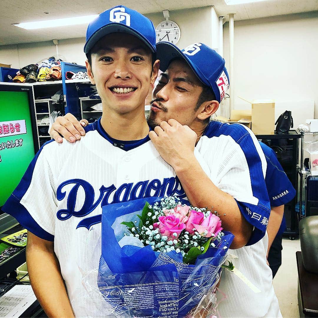 祖父江大輔のインスタグラム：「#引退試合#浅尾拓也#野本圭#寂しい#ナゴヤドーム#お兄ちゃん あっさん、にぃにぃお疲れ様でした🙇✨」