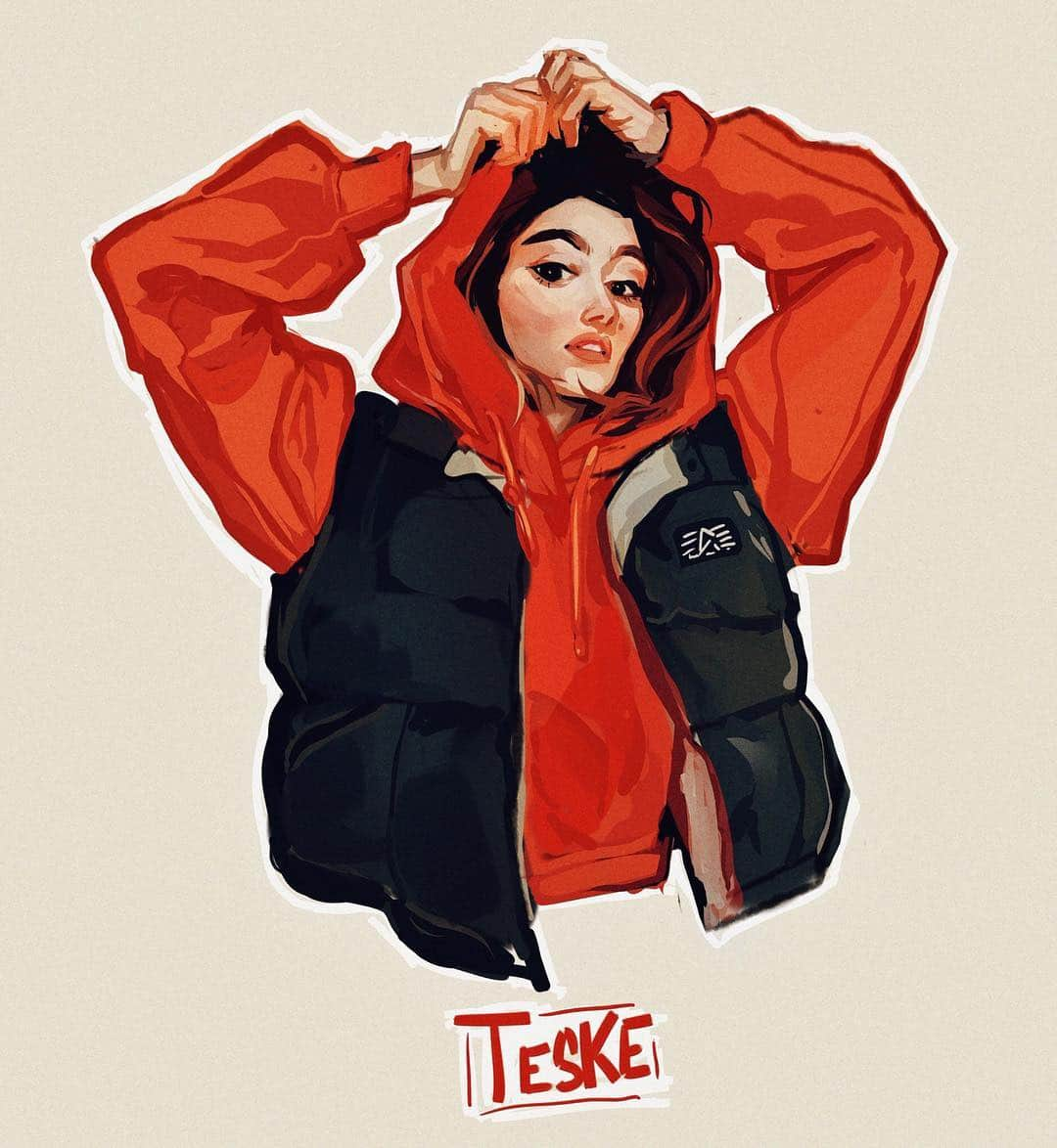 Laura Brouwersさんのインスタグラム写真 - (Laura BrouwersInstagram)「Very rough warm up thing based on an old pic of @teskedeschepper who’s style I’ve been digging lately ✌️✨ bit experimental in the tough times, hope you like it.」9月30日 23時37分 - cyarine