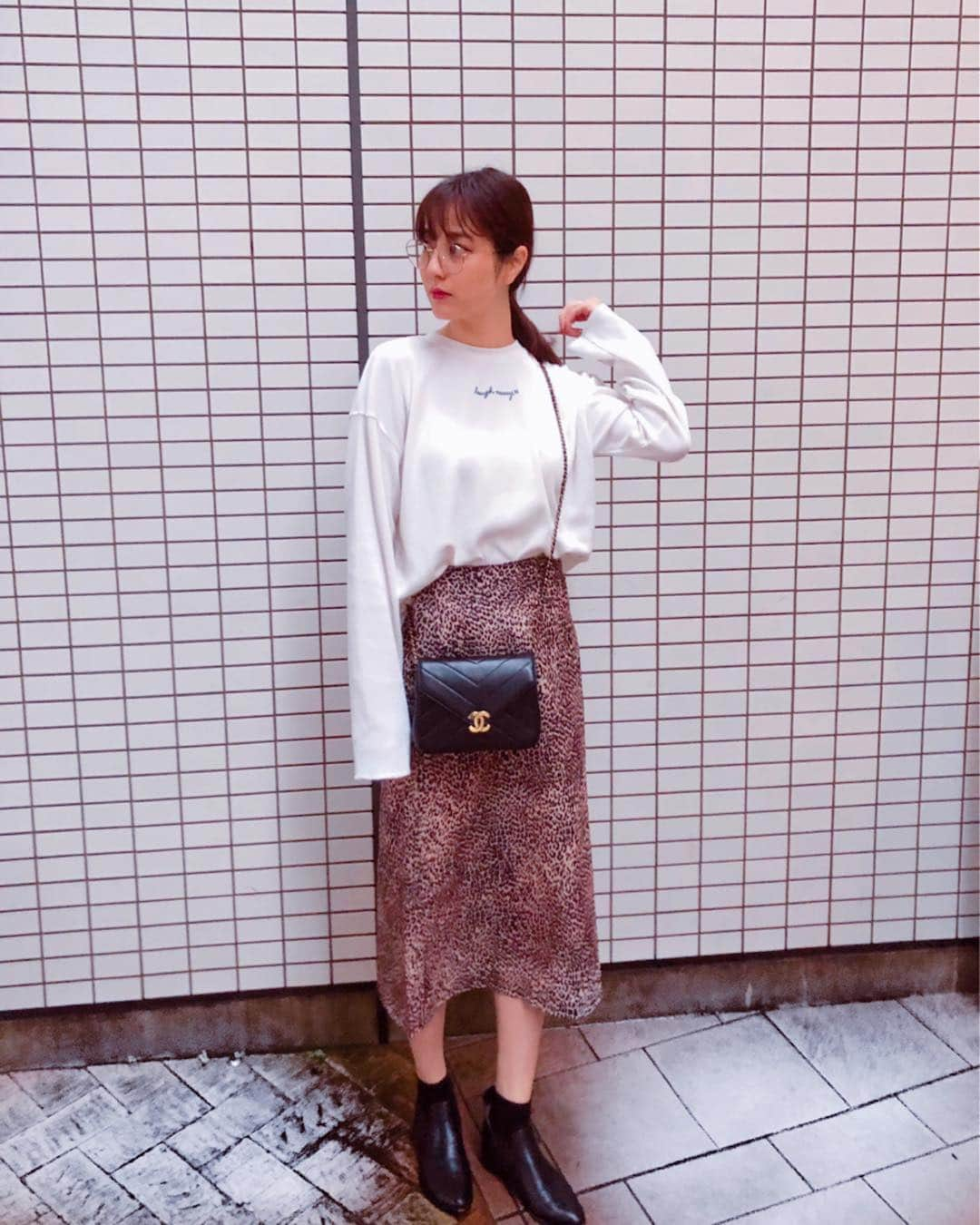 杉本有美さんのインスタグラム写真 - (杉本有美Instagram)「ヒョウ柄スカートGet🔥  #miluu #ヒョウ柄」10月1日 18時54分 - sugimotoyumi_official