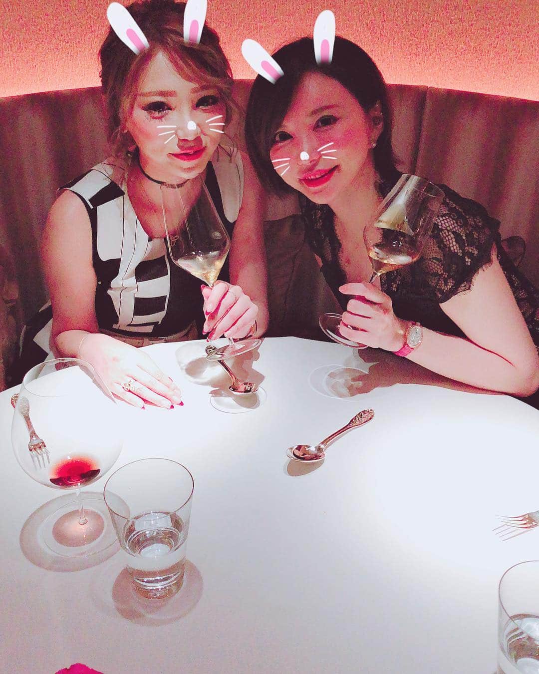 里美ゆりあのインスタグラム：「(o^^o)❤️ #happybirthday#銀座#ginza#フレンチ#french#レストラン#restaurant#レカン#女子会」