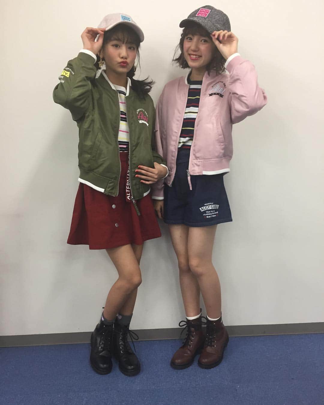 ニコ☆プチのインスタグラム：「アルジーイベント二部コーデ！明日は長岡のリバーサイド千秋に行くよ！ #algy #ららぽーとtokyobay  #リバーサイド千秋 #中村紗亜也 #関谷瑠紀」