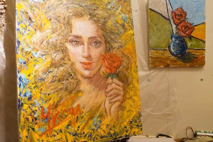 古賀陽子のインスタグラム：「I created this short oil-painted animation movie making use of the experience I gained working on “#LovingVincent”. - Ho creato questa animazione dipingendo a olio, utilizzando la mia esperienza del lavoro per “Loving Vincent”. - 全編手描きの油絵アニメーション映画『#ゴッホ～最期の手紙～』の制作に参加した経験を活かし、このアニメーションをライブペイントで制作しました。 - 🔜神戸個展 11/23(金)〜27(火) FLORE Artist Gallery 神戸市中央区山本通1-7-9ブーミン1階」