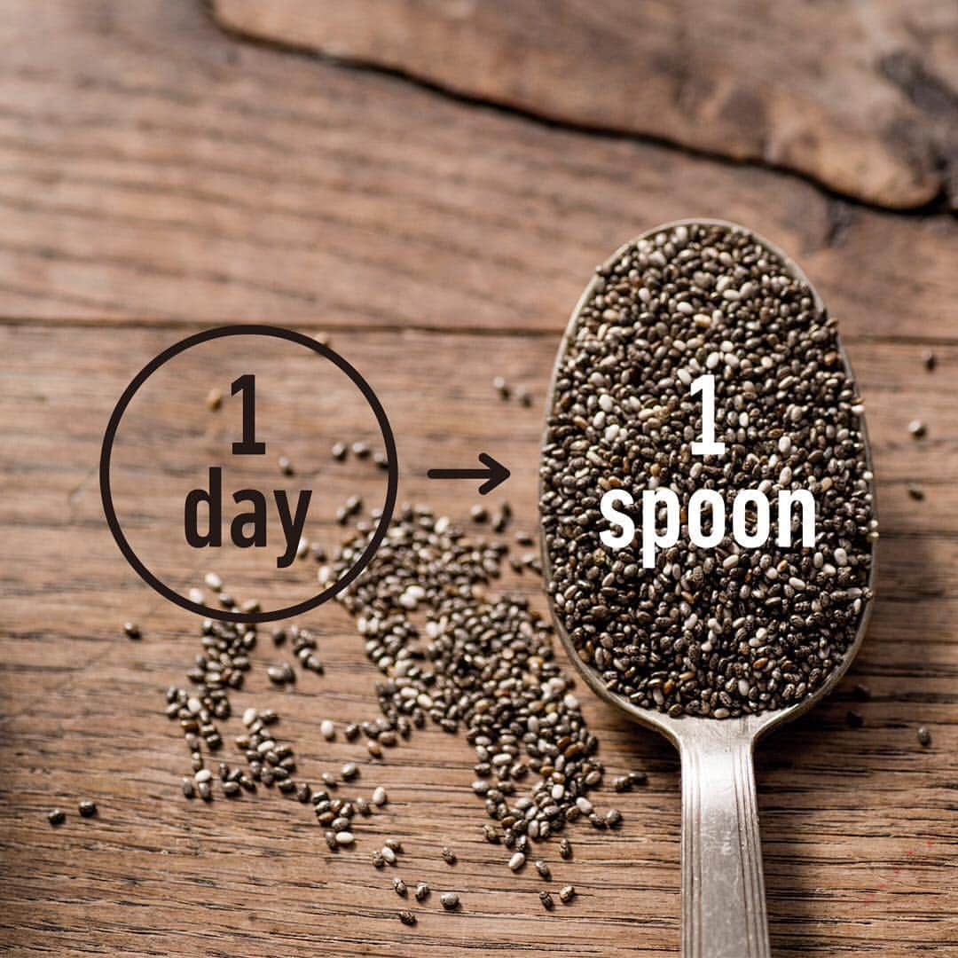 しぜん食感 CHiA(チア) のインスタグラム：「1day🕛1spoon🍴 チアシードの１日の摂取量の目安はスプーン１杯✨ しぜん食感 CHiAなら、おいしく手軽にチアシードを摂取できます💁💖 ⠀ しぜん食感CHiA・SOY #SOY #ソイ #大豆スナック #大豆 #プロテイン #タンパク質 #カルシウム #イソフラボン #CHiA #チアシード #chiaseeds #チアシードビスケット #superfood #スーパーフード #食物繊維 #オメガ3 #働き女子 #おやつdeキレイマネージメント #しぜん食感 #新発売」