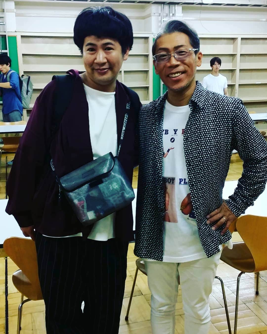火口秀幸のインスタグラム：「きょん&ヒデきゅん  #吉本坂46 #ラフレクラン #きょん #HIDEBOH」