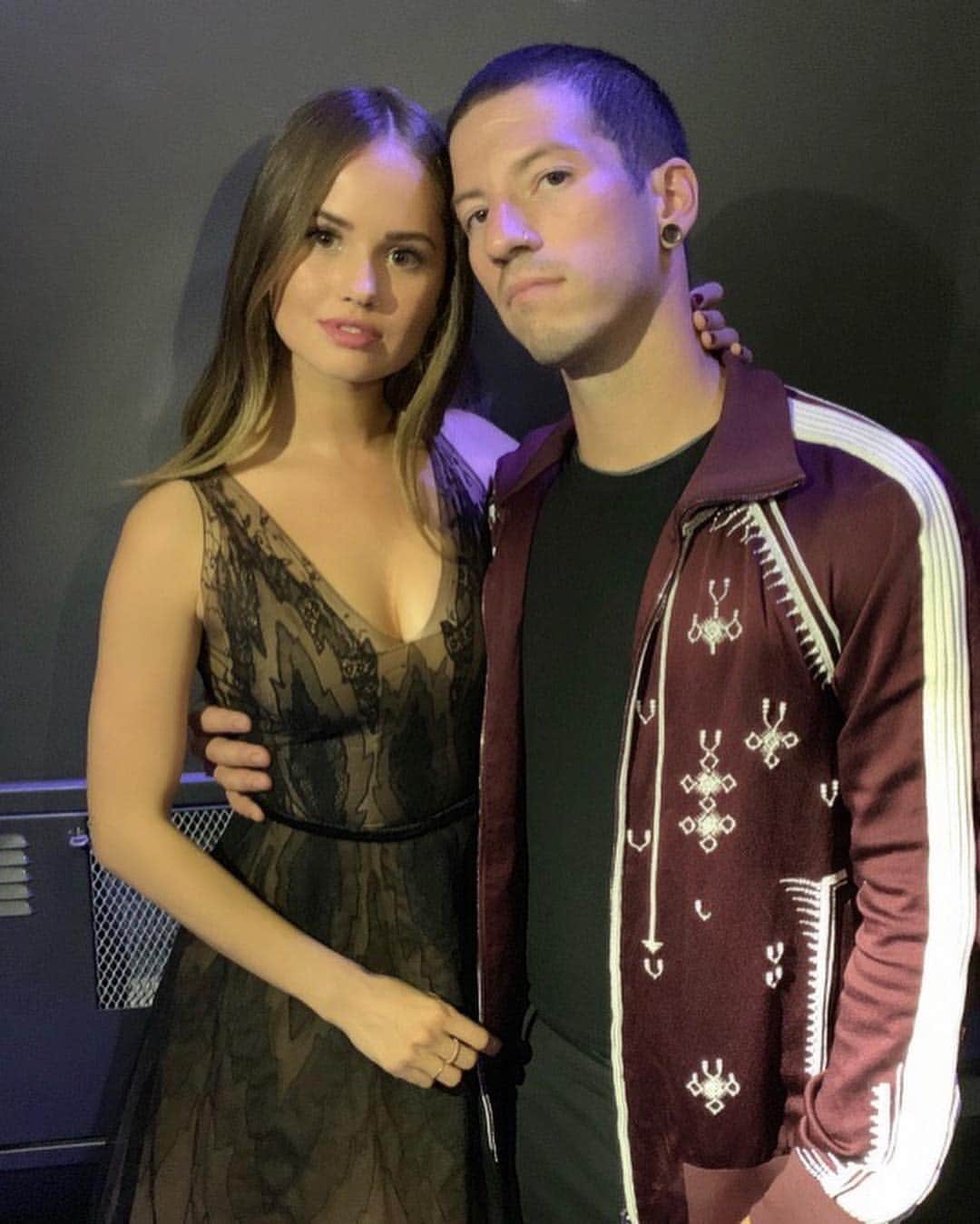 のインスタグラム：「this guy rocks. his jacket is super cool, especially because he usually only springs for the bottom half of an outfit.  the tee he got in Australia years ago n put it on when he got off work at the American Music Date. he hit his drum pile and they set stuff on fire and overall the show had a 7/10 snack game and a 9/10 friend turnout great job」