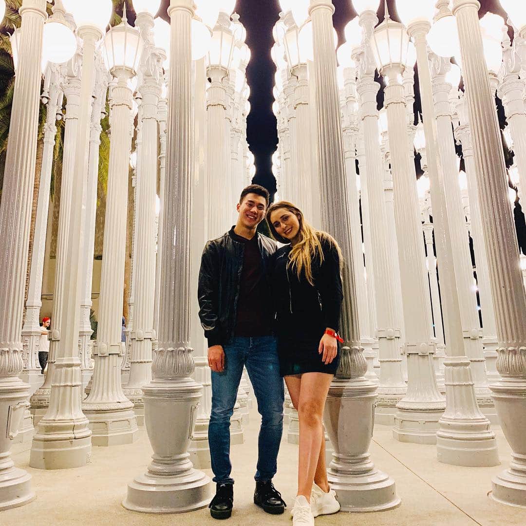 大森勝太朗のインスタグラム：「at the LACMA urban lights but they’re the true lights in my life 😍✨」