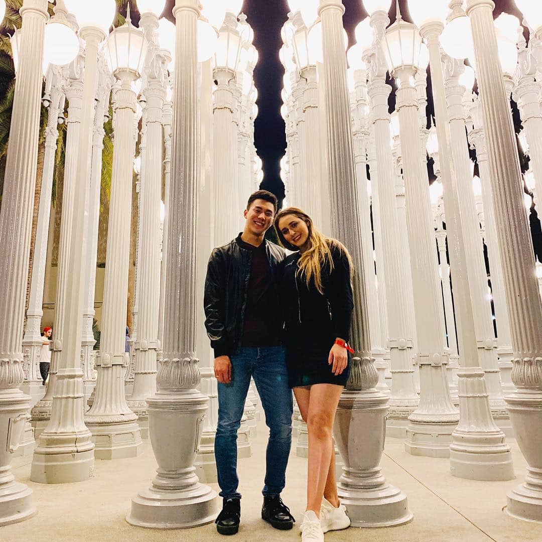 大森勝太朗のインスタグラム：「at the LACMA urban lights but they’re the true lights in my life 😍✨」