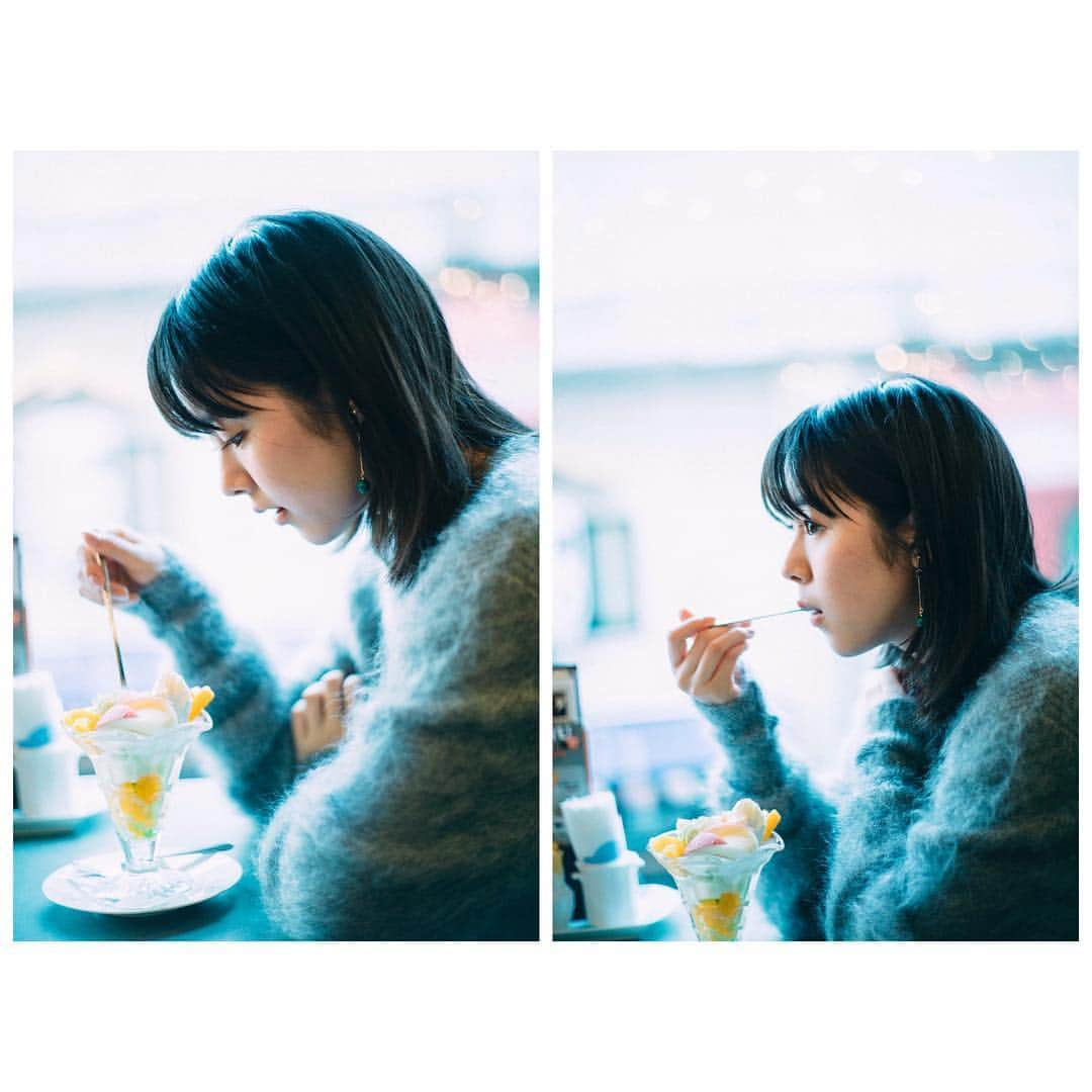 三瓶康友さんのインスタグラム写真 - (三瓶康友Instagram)「Erika Karata, August 15, 2018 A perfect parfait. 完璧なデザート。 フルーツパフェ@上野『ギャラン』 #erikakarata #唐田えりか #parfait #perfect」11月7日 15時07分 - sampeism