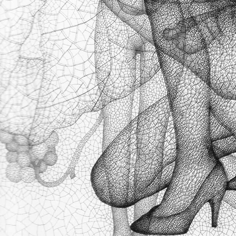 城景都のインスタグラム：「Title 【 チャーミーイメージ image 】1994 #veinsofaleaf #skeltonleaf  #pencildrawing #gouachepainting #contemporary #paper #print #80sartwork #drawing #watercolorpainting #japaneseart #minimalism #japonismes #allhandwork #keitojoh」