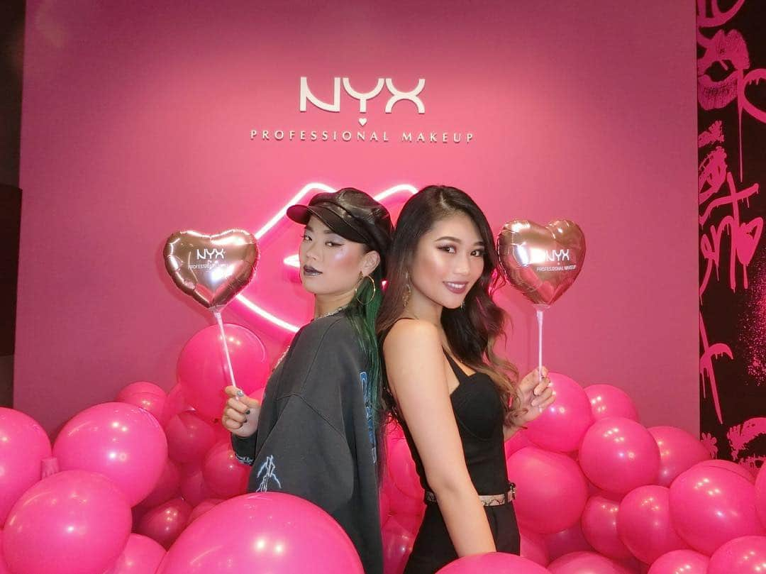 MAKOのインスタグラム：「@nyxcosmetics_jp 💄 reception partyにお邪魔して来ました🎉💕 ・ ・ ・ #cosmetics #makeup #receptionparty #nyxcosmetics #nyx #party」