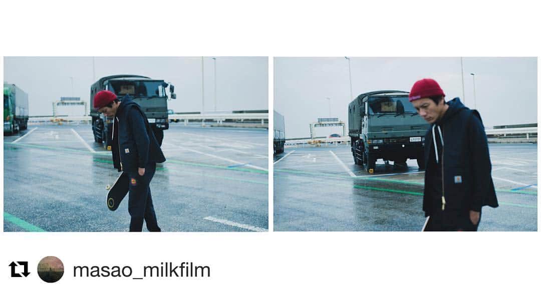 THE DAYのインスタグラム：「カメラマン高橋氏のインスタグラムでオフィショットも公開中！ #Repost @masao_milkfilm with @get_repost ・・・ work wear THE DAY magazine 発売中！ ワークウェア特集。 ９月に、千葉で撮影。 モデルは、俳優でバンドマンでスケーターの 大柴裕介氏！ @thedaymag  @torunagoshi  #大柴裕介」