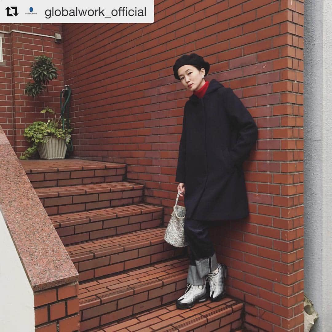 高見まなみさんのインスタグラム写真 - (高見まなみInstagram)「💜 #MYGLOBALWORK #PR  #Repost @globalwork_official ・・・ #MYGLOBALWORK グローバルワークの服をさまざまな方が着こなしてくれるSnap企画📷 . No.031はモデルの @manami_takamiさん ▷▷Coat ¥11,000+tax(品番792254)」11月8日 18時33分 - manami_takami