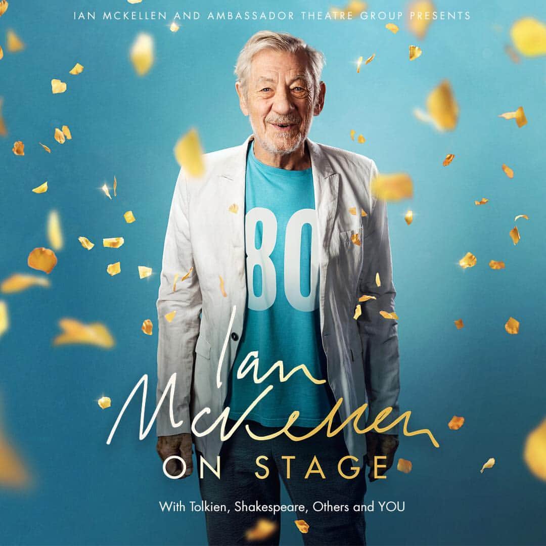 イアン・マッケランのインスタグラム：「I’m celebrating my 80th birthday next year by touring a new solo show to UK theatres I know well and a few that I don’t. The show starts with Gandalf and will probably end with an invitation to act with me on stage. In-between there will be anecdotes and acting. I open at my local arts centre in January and end up by August in Orkney.  Live theatre has always been thrilling to me, as an actor and in the audience. Growing up in Lancashire, I was grateful to those companies who toured beyond London and I’ve always enjoyed repaying that debt by touring up and down the country myself, with the National Theatre, Royal Shakespeare Company, Prospect Theatre, the Actors’ Company, as well as with commercial productions. Sean Mathias, the director and I have worked together for stage and screen, many happy times.  More information at ianonstage.co.uk」