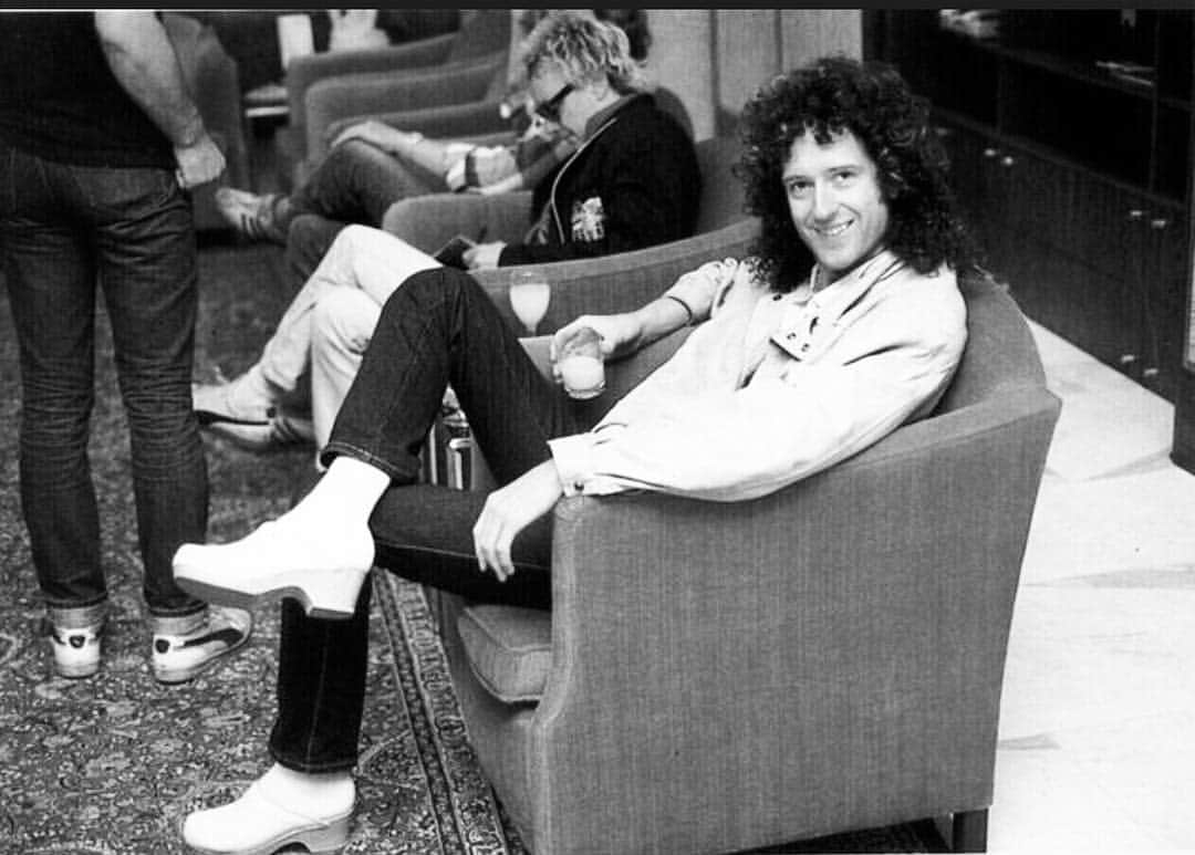 NewbarKのインスタグラム：「CLOGS ARE BACK. Brian May from Queen.  Find out more at NEWBARK.COM」