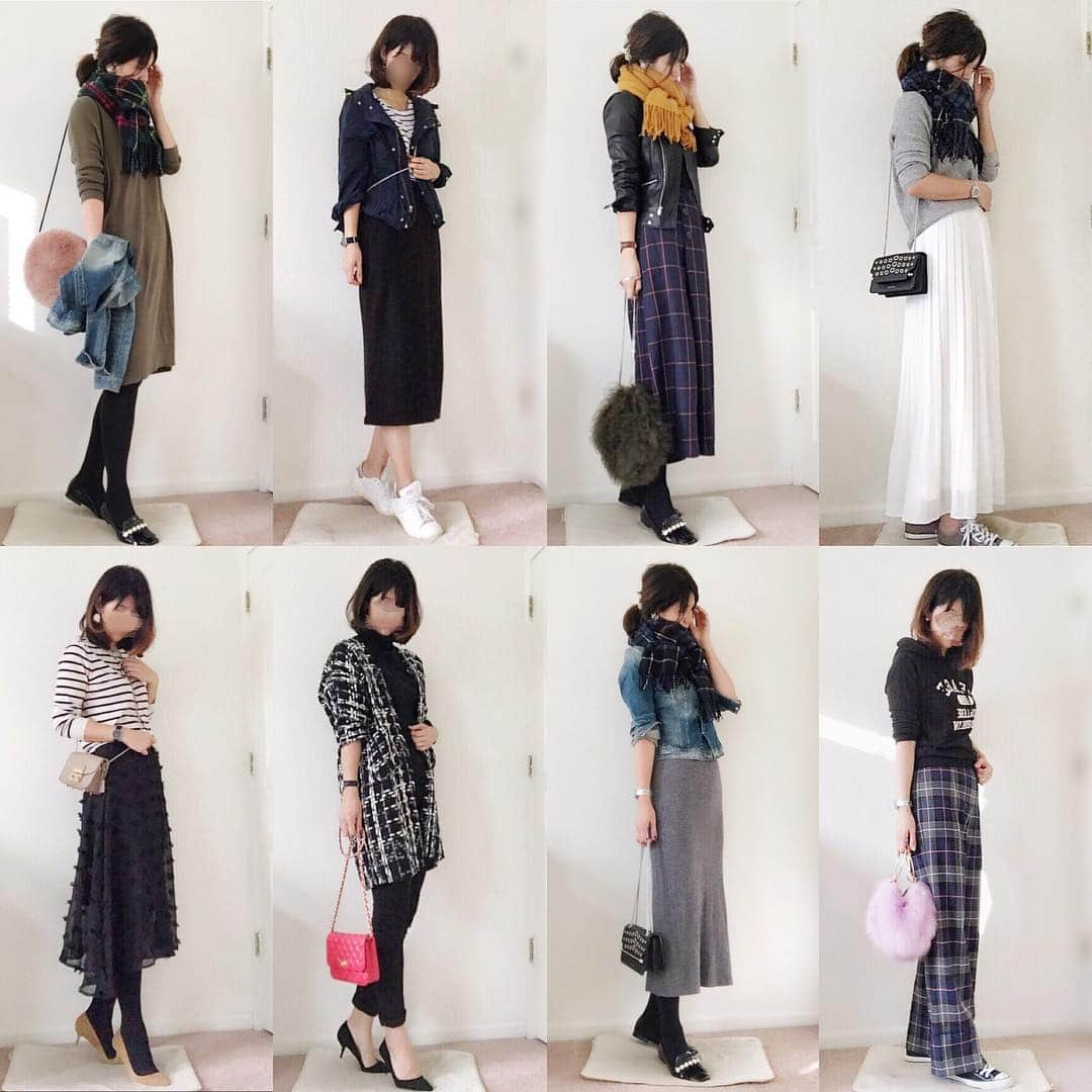 meiさんのインスタグラム写真 - (meiInstagram)「. #まとめコーデ 👚 . . . .  #秋コーデ#ミディアムヘア#ボブ#きれいめコーデ #高身長#高身長女子 #ニットワンピース#ボブ #ポニーテール#パーカー#beaustagrammer #プチプラコーデ  #web_kob #大人カジュアル  #ママコーデ #kaumo_fashion #guコーデ部#ザラジョ#プリーツスカート #ponte_fashion #マウンテンパーカー #アラフォー #chao_app#ユニクロきれいめ部#mamagirl #チェックパンツ#ストール#ワイドパンツ #ツイードガウン  @zara @gu_for_all_ @gu_global  @rakuten_fashion @fifth_store  @cyumii.cyumii  @real_cube  @shes_closet  @i_need_more_shoes_official @outletshoes_official @converse_jp @uniqlo @uniqlo_ginza @furla  @converse_jp」10月20日 19時29分 - mei.5.7.des