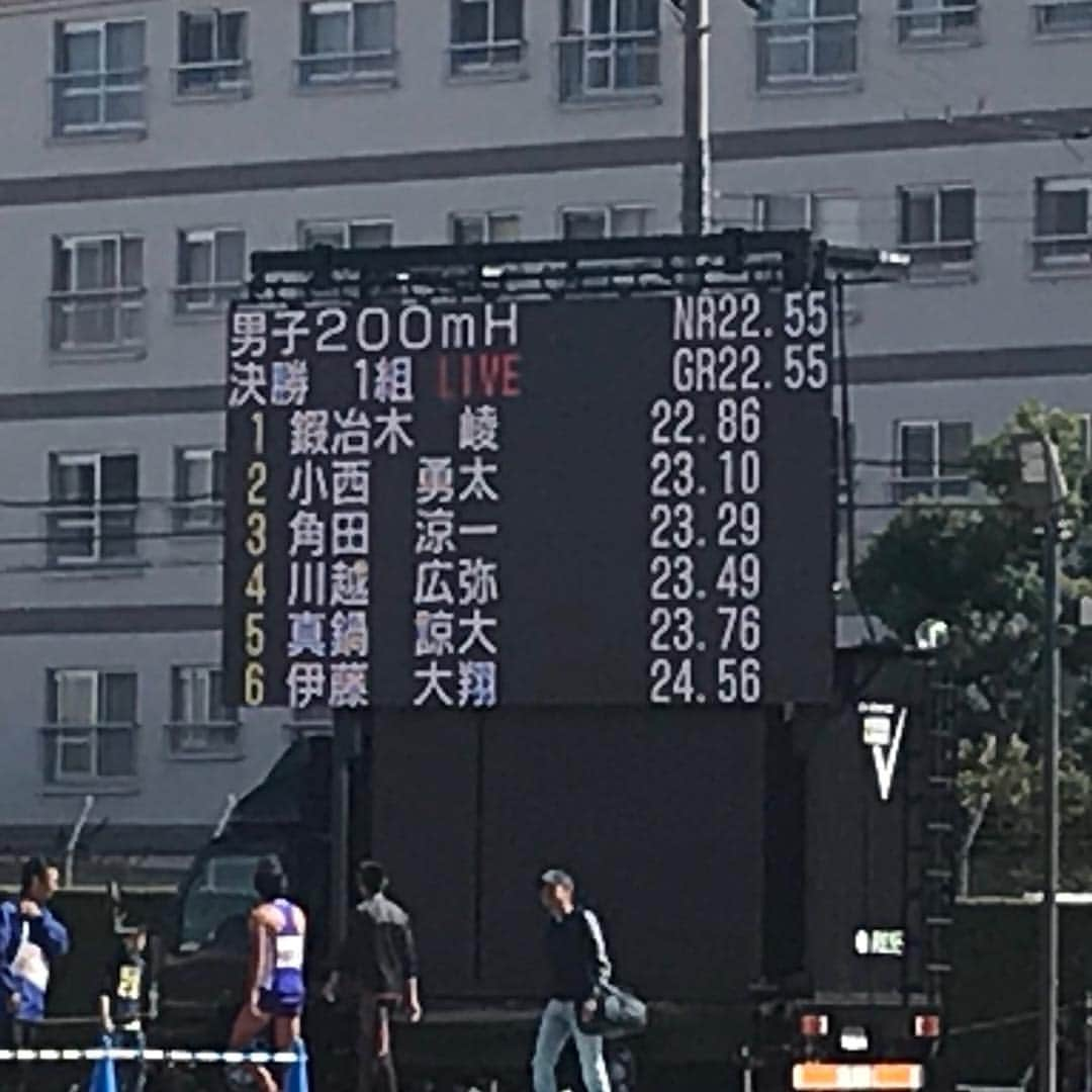 鍜治木崚のインスタグラム：「種目違うけどついに並べた！！！ #200mH#千葉越え#出来ず#300もベスト#漢字違う」