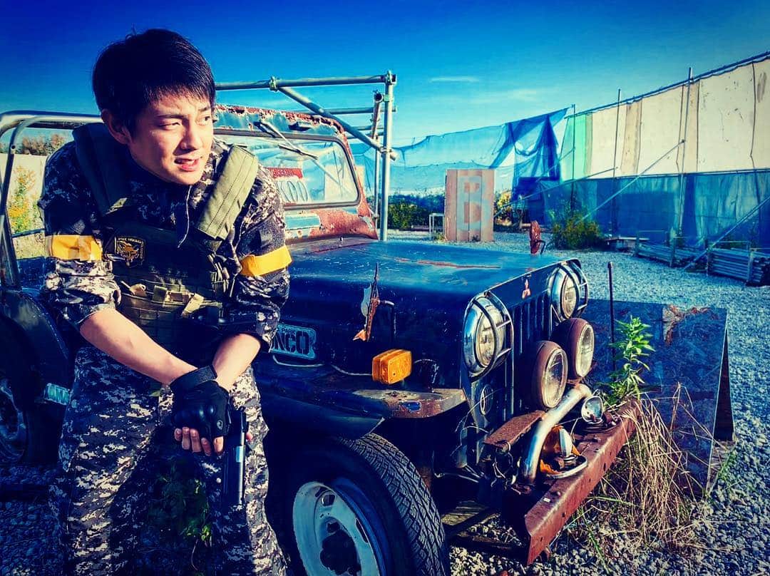 長田成哉のインスタグラム：「久しぶりにサバゲー行ってきた。筋肉痛確定。 #survivalgame #サバゲー #たのしかった」