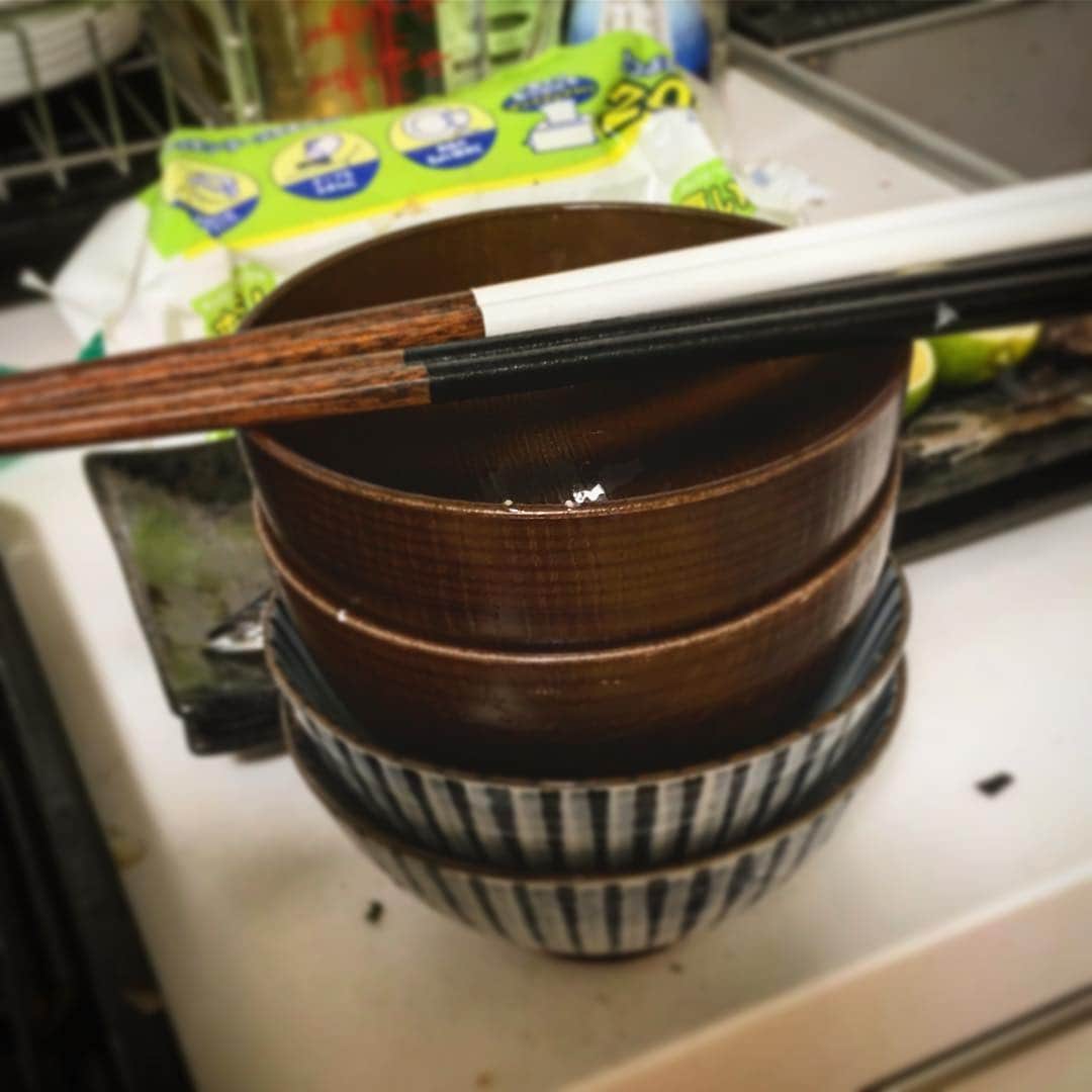 雪見ほのかのインスタグラム：「幸せのあと。 ...... ...... #おうちごはん  #お茶碗」