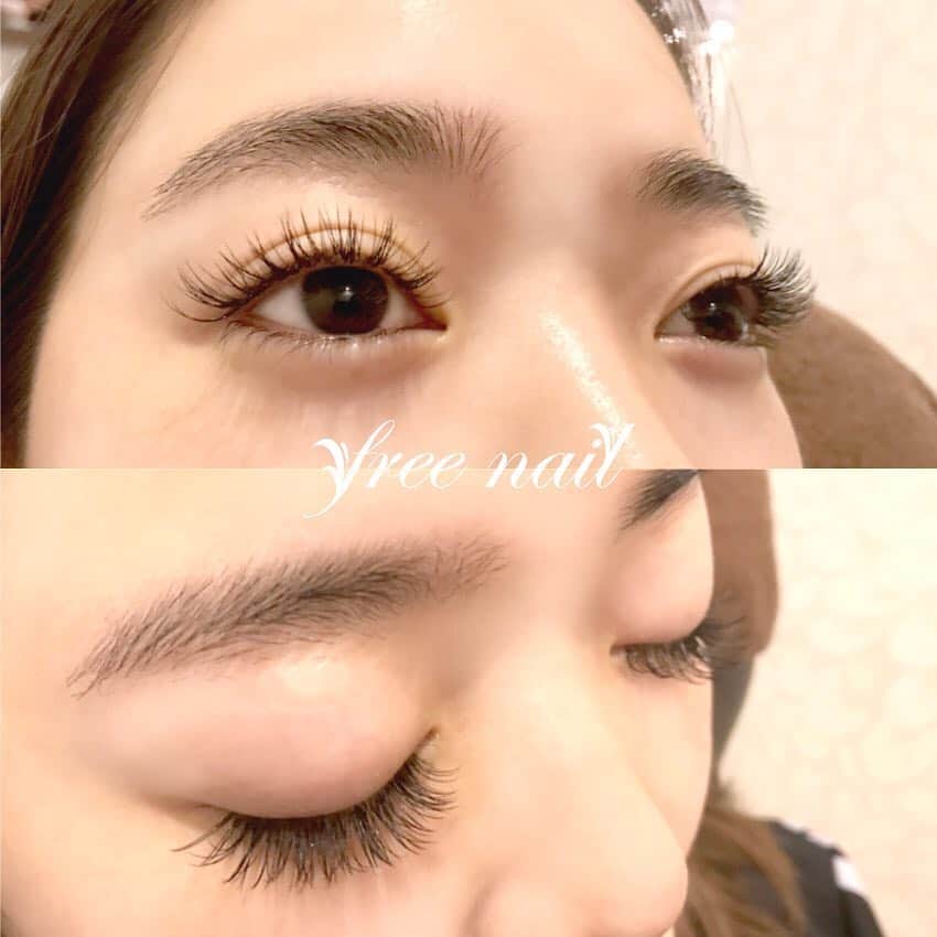free nail フリーネイルのインスタグラム：「. 🍓FreeNailのマツエク🍓 . 【上まつ毛】 カール：C 太さ：0.15mm 長さ：10-11-12-13 本数：210本 . . Cカールはビューラーでしっかり上げたようなカール感があるので、ぱっちりキュートなお目元になります🙆‍♀️✨ . 目頭から目尻にかけて、徐々に長さを出して行くデザインなので、タレ目効果もあって、本数もたっぷりめなのでバッチリメイクも映えるデザインです☺️💗 . マツエクはどのサロンでやっても同じ🤷‍♀️？ 答えはNOです🙅‍♀️💡 . マツエクは、カールの種類、長さ、太さ、本数、色などの組み合わせでデザインを少し変えるだけで、目元の印象をガラリとチェンジできるオシャレです😊💞 . ナチュラル、エレガント、キュート、セクシー、グラマラスなど、なりたい目元の印象と、目の形や、自まつ毛の量・生え方に合わせたデザインをすることで、もっと魅力的なお目元になれます😘✨ . マスカラでパンダ目にさよなら🙋‍♀️ 朝のメイク時間短縮🙆‍♀️ すっぴんでも可愛い目元💁‍♀️ . なりたい目元を叶えるマツエクは、フリーネイルにご相談ください😉💕 . #ネイル #フリーネイル #マツエク #マツエクサロン #マツエク大阪 #マツエクデザイン #マツエクリペア #まつげエクステンション #まつげエクステ #まつ毛エクステ #カラーマツエク #まつげ #まつ毛 #まつげ美容液 #ラッシュアディクト #アイシャンプー #アイリスト #アイデザイン #eyelashextension #eyelashextensions #eyelash #lashaddict #freenail」