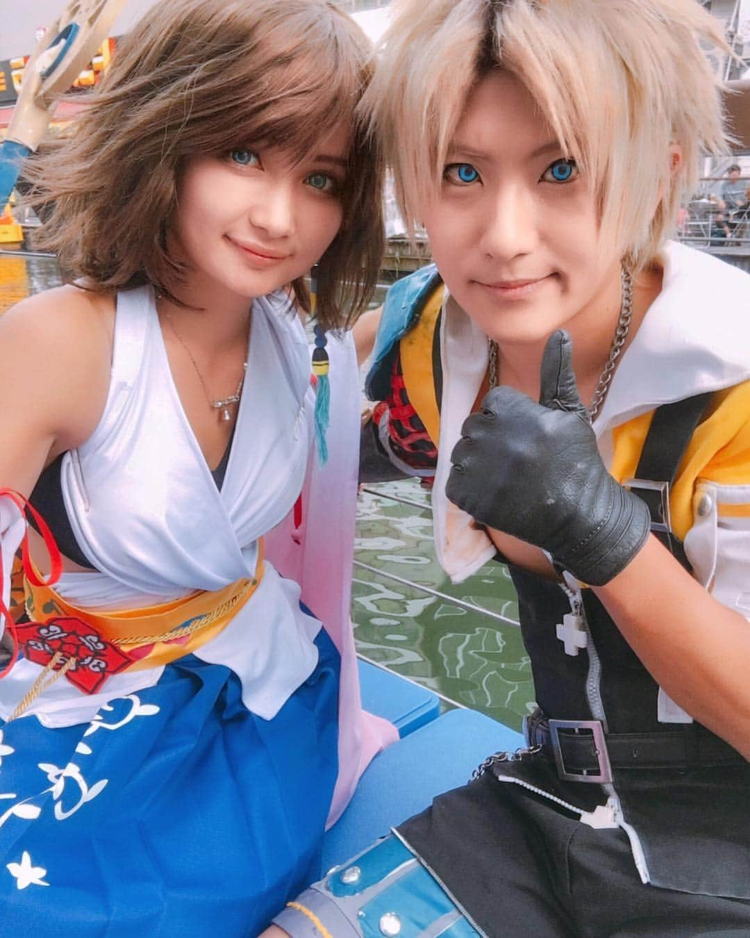 チアコマさんのインスタグラム写真 - (チアコマInstagram)「. . Yuna&Tidus ティーダやってるソル君のウィッグクオリティ高すぎた🤦🏼‍♂️💘💘 まぢ神🤦🏼‍♂️ . . そーいや、1月にffx2のユリパ3人で ロケ撮する🤦🏼‍♂️💘 楽しみ♡ . . #yuna #ユウナ #tidus #ティーダ #yunacosplay #tiduscosplay #コスプレ #game #cosplayer #ゲーム #japan #ff #ffx #finalfantasy #finalfantasyx」10月31日 1時23分 - chiakoma_cosplay