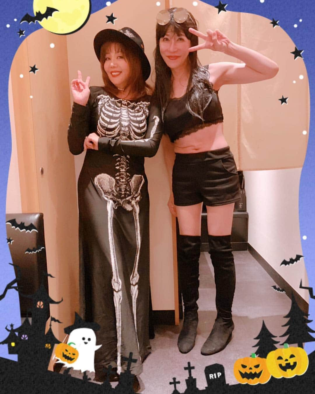 KABA.ちゃんさんのインスタグラム写真 - (KABA.ちゃんInstagram)「なっつ小川菜摘さんとハロウィ〜ンナイ〜トでした❣️共通の知り合いに美味しい焼肉ご馳走になる為、銀座で待合せ、、この格好で行ったら、銀座は誰一人として仮装してないの巻、笑、食事の後、久々のオークヒル、まさみママの雑な仮装、笑、私も無理矢理着させられる、安っぽい〜笑、とってもとっても楽しい夜でした❣️❣️お腹のシワ、気にしないでね〜汗、#ハロウィンナイト#なっつ#小川菜摘 さん#銀座#仮装#誰も仮装してないの巻#kkk#渋谷#まさみママ#雑な仮装#笑#とっても楽しい夜でした#ありがとうございました#❤️#ハッピーハロウィン#happyhalloween」10月31日 11時54分 - kabachan_official