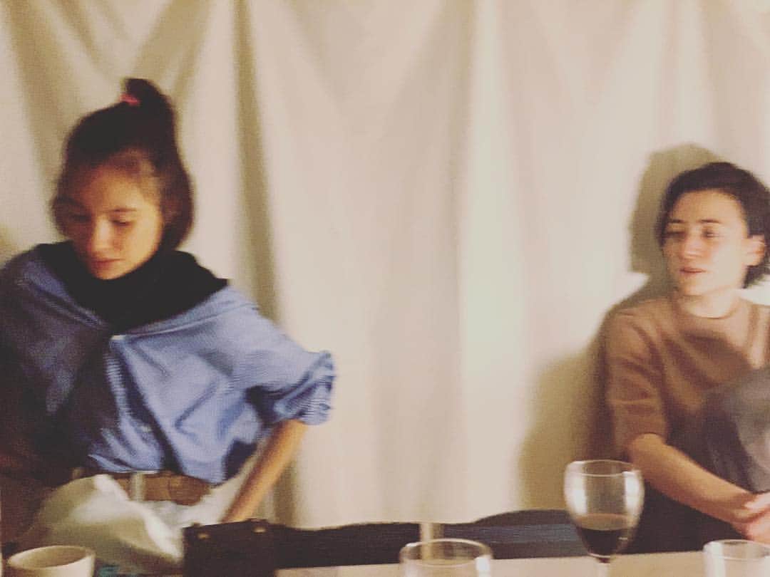 猪俣ユキのインスタグラム：「13years after.... at Saori’s bday dinner #humoresque #ユモレスク逆さまの蝶」