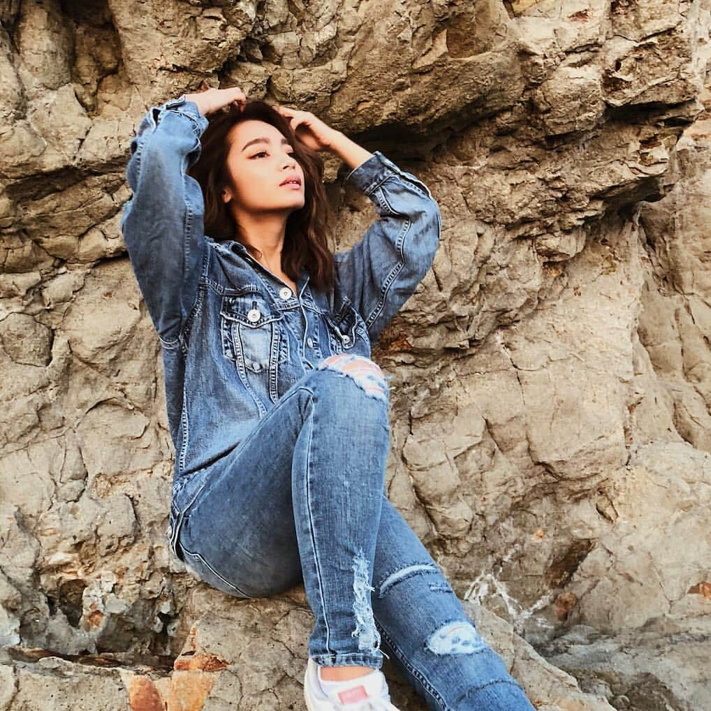 遠山茜子さんのインスタグラム写真 - (遠山茜子Instagram)「denim×denim ・ jacket:#gyda bottom:#flove ・ ・ #denim#code#ootd#fashion#girl#cool#instagood#gジャン#denimondenim#あかねこ」11月1日 21時52分 - akane_016t