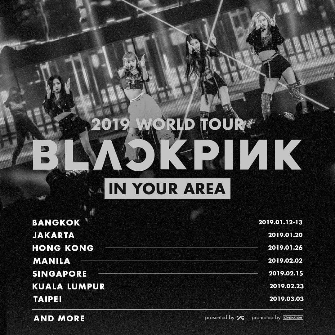 ロゼさんのインスタグラム写真 - (ロゼInstagram)「Mhmm it's real💕 - BLACKPINK 2019 WORLD TOUR [IN YOUR AREA] BANGKOK • JAKARTA • HONG KONG • MANILA •  SINGAPORE • KUALA LUMPUR • TAIPEI  and more.. TOUR INFO @ http://ygfamily.com/event/BLACKPINK/INYOURAREATOUR」11月1日 16時26分 - roses_are_rosie