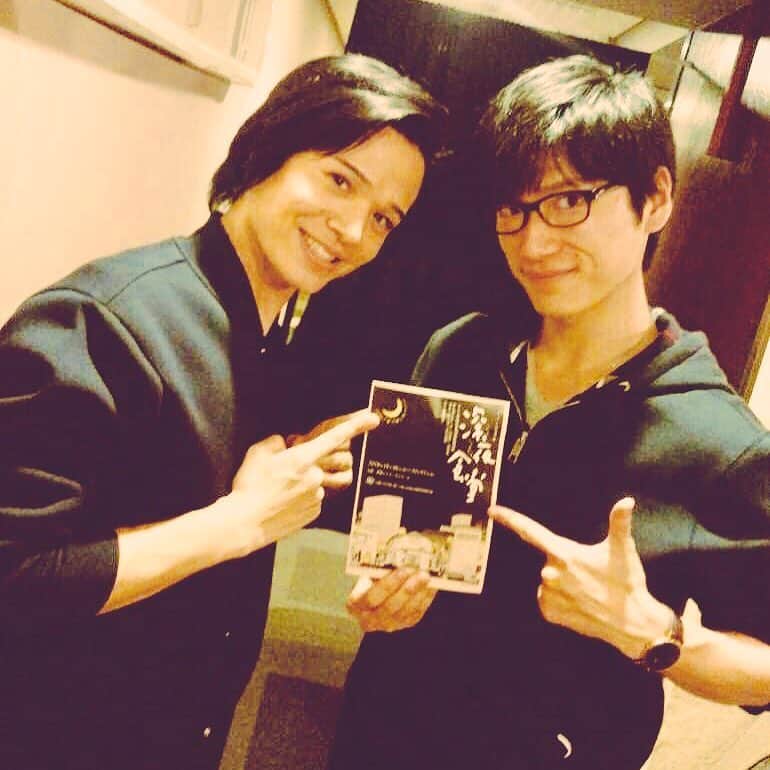 有馬芳彦のインスタグラム：「#田村良太くん 出演する #ミュージカル #深夜食堂 観てきました‼️大好きなドラマ！それをミュージカル？と疑心暗鬼でしたが、、良い‼️ストーリーもセオリーも良い‼️生演奏と、あの素敵な匂いの演出‼️更にあれほどの役者陣‼️」