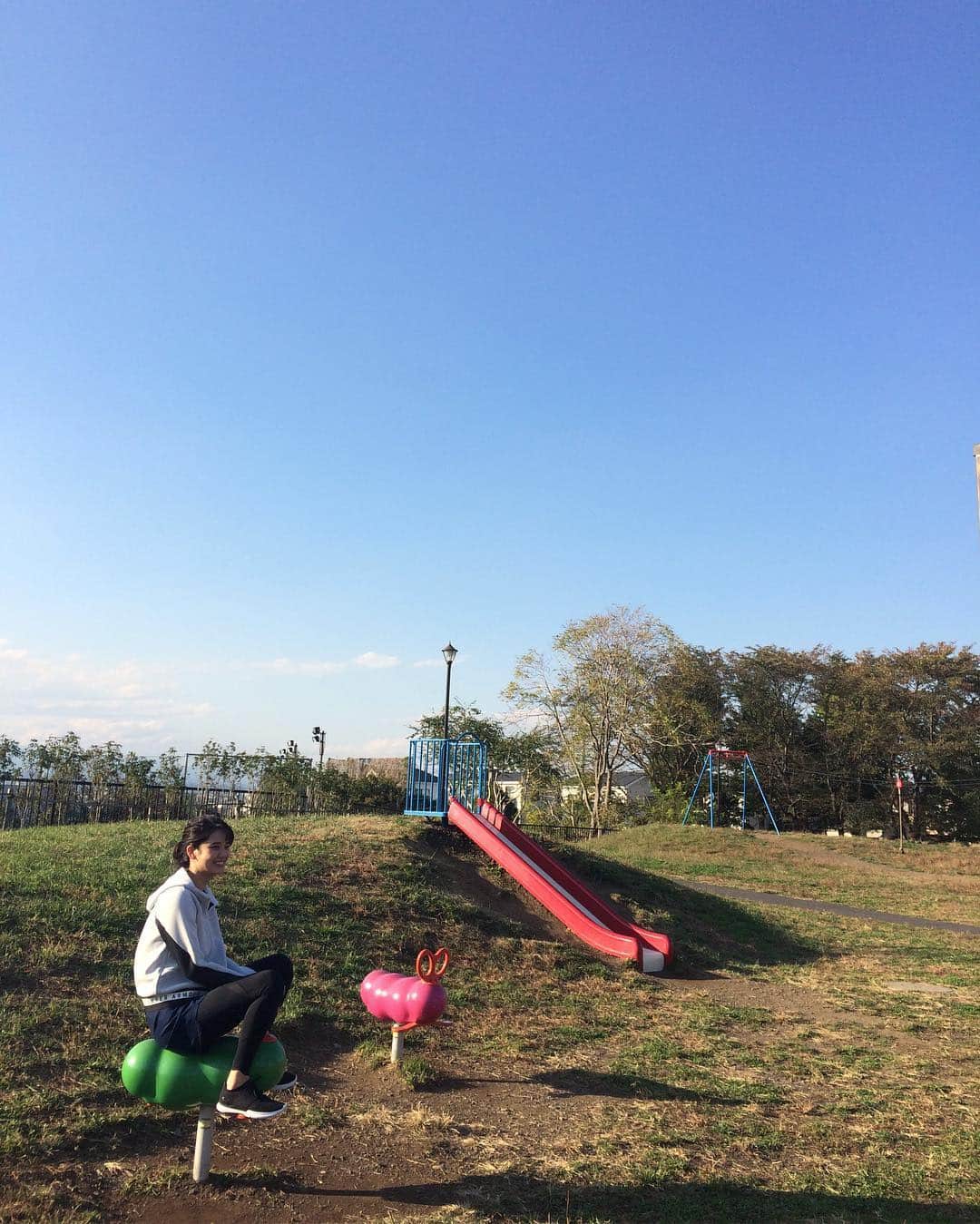 山崎紘菜さんのインスタグラム写真 - (山崎紘菜Instagram)「🐛 のどかで良い所でした。 #日野 #虫を乗りこなす」11月2日 19時38分 - hirona_yamazaki