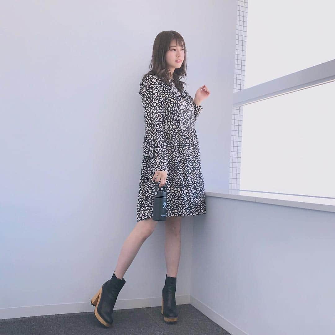 井口綾子さんのインスタグラム写真 - (井口綾子Instagram)「・ zaraで買ったヒョウ柄ワンピ🐯 ブランドタグ付けしてます🐯 #foreststand」11月3日 18時08分 - ayako_inokuchi