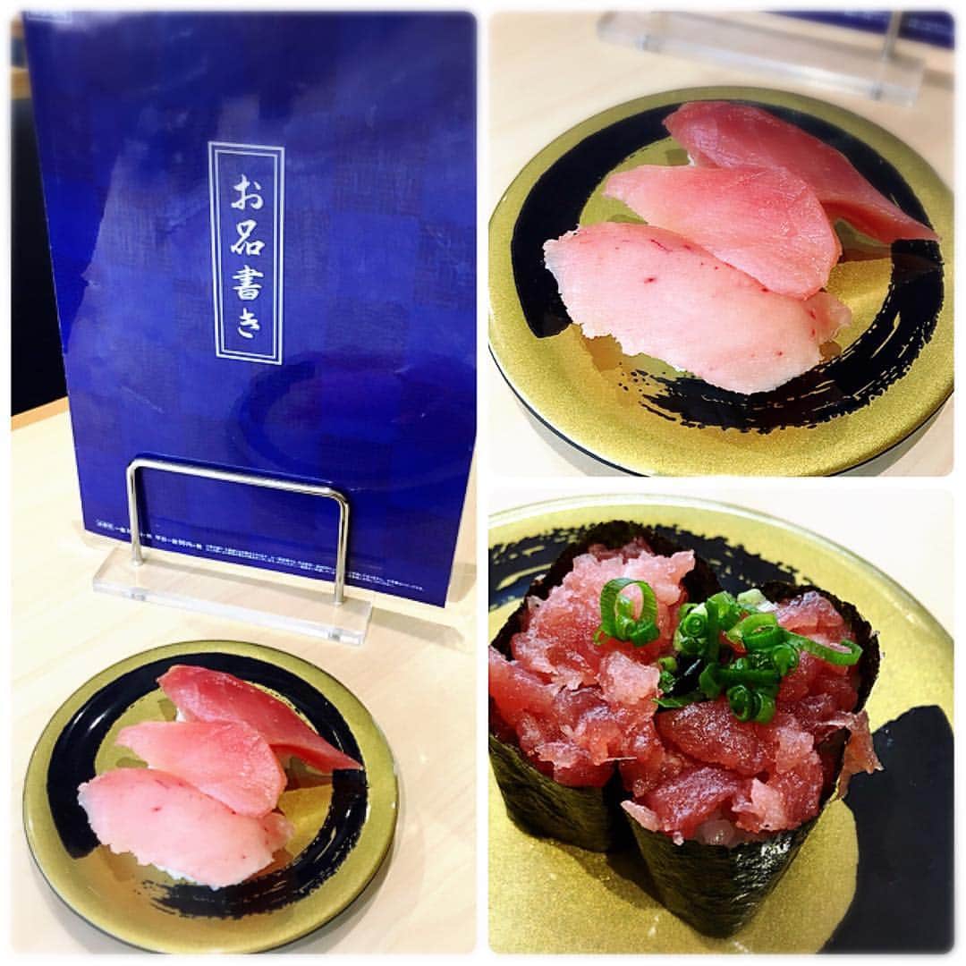 佐藤智美のインスタグラム：「初☆はま寿司〜🍣 平日だと一皿90円だそうで… 店内に女◯高生だけのグループが3〜4組くらい居たのに軽〜くカルチャーショックw😱スイーツもフツーに美味しいし、「寿司も出すファミレス」みたいな感覚なんだろーなー…と自分に言い聞かせました😅💦💦💦 #回転寿司  #はま寿司  #ファミレス化  #女子高生」