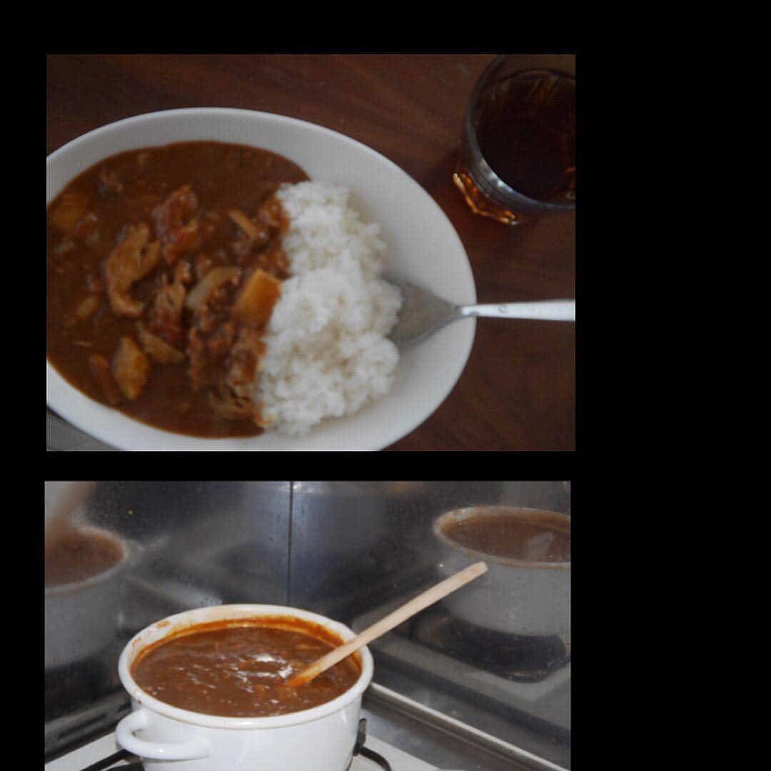 浪花ほのかのインスタグラム：「カレーライスも好き 野菜も大好き  mixしたくて色んな野菜入れてしまう。  本日 『トマトめいんカレーライス』  #カレーライス #野菜 #お昼ご飯」