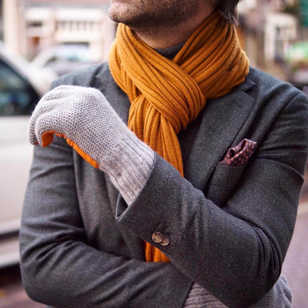 マッツォレーニさんのインスタグラム写真 - (マッツォレーニInstagram)「#Repost @gallery_tailors ・・・ These cashmere and calfs leather gloves are by far my favorite @mazzolenigloves! (matches the @johnsmedleyknitwear Fahrenheit scarf quite nicely!) #mazzolenigloves #johnsmedleyknitwear #gallerytailors #amsterdam #menwithstyle #sprezzatura #madeinitaly🇮🇹 #menswear #suits #menwithclass #menstyle  #lookoftheday #timeless #mensfashion #winterfashion #luxury」12月1日 21時43分 - mazzolenigloves