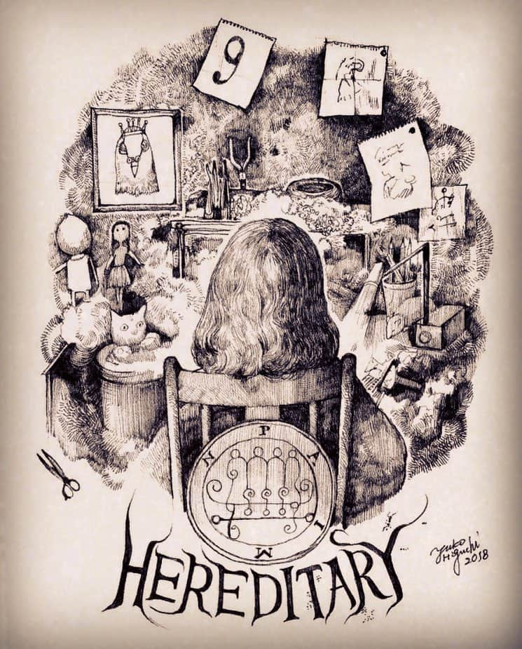 ヒグチユウコさんのインスタグラム写真 - (ヒグチユウコInstagram)「http://hereditary-movie.jp/sp/  映画 #hereditary のコメントと絵を描きました。 一応ジャンル的にはホラーなので苦手な人は注意。 #ヒグチユウコ #yukohiguchi #ファントムフィルム #A24」12月2日 16時13分 - yukohiguchi3