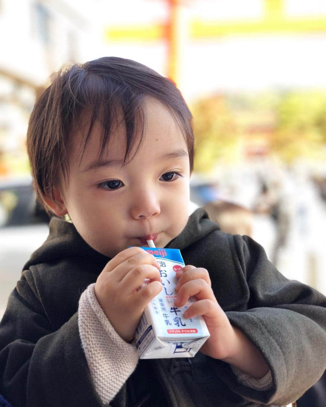 石塚錬さんのインスタグラム写真 - (石塚錬Instagram)「. 👦💬「ぼくの京都旅行 part1⛩🍁」 . 👦💬「My Kyoto trip part1⛩🍁」 . #伏見稲荷大社で満面の笑み⛩ #秋のファッションのポイントは"身にまとう"🍁 #たくさん歩いた あとの牛乳は最高です🍼 #A big smile at Fushimi-Inari Taisha⛩ #The point of fashion in autumn is "to wear leaves"🍁 #The milk after walking is the best🍼 . #石塚錬 #成長日記  #伏見稲荷大社 #fushimiinari #紅葉 #autumn leaves #단풍 #秋叶 #Daun musim gugur #ใบไม้ร่วง #牛乳 #milk #우유 #牛奶 #Susu #นม #ishizukaren #renishizuka #이시즈카렌」11月11日 19時00分 - ishizuka_ren