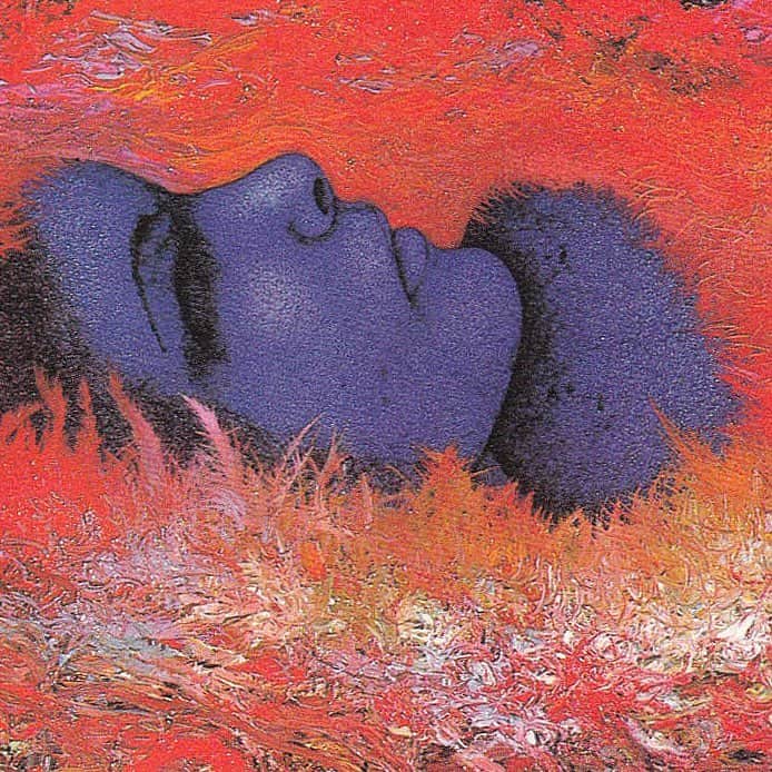 城景都のインスタグラム：「Title 【 出現＝女 Woman Appears 】1972-76 #oilpaint #oilpaintings  #veinsofaleaf #skeltonleaf  #pencildrawing #gouachepainting #contemporary #paper #print #70sart #drawing #japaneseart #minimalism #japonismes #allhandwork #keitojoh」