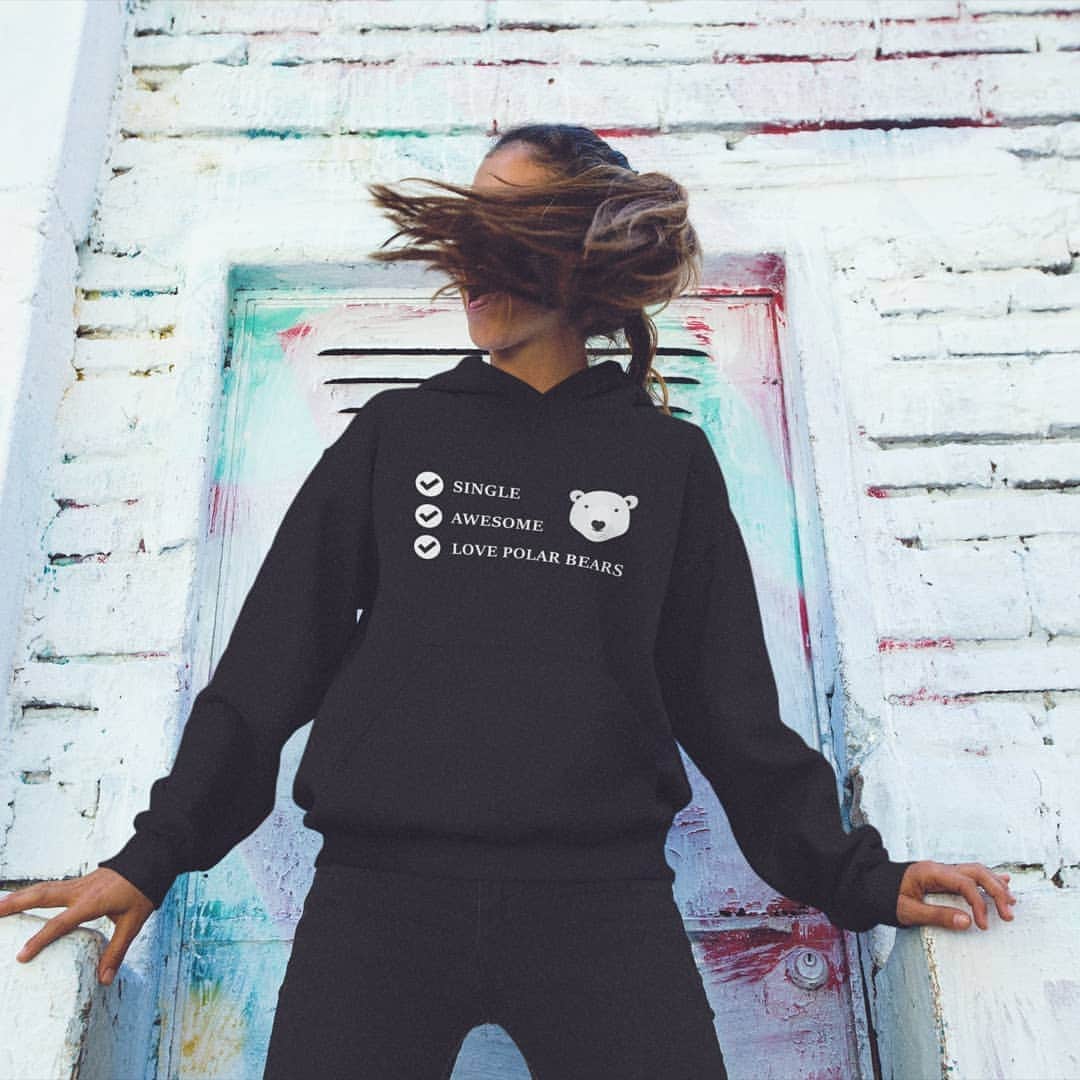Polar Bearsのインスタグラム：「Many more cool designs on our site. Link in Bio . Thank you for helping us save polar bears. . #savepolarbears #polarcouture #savethearctic #saveourseaice #polarbear #climatechange #globalwarming #sustainability #sustainableliving #favoritesweatshirt #saveouroceans #arcticprotection #northpole #orsopolare #ourspolaire #monaco #cotedazur  #frenchriviera #casualchic #wildlifeprotection #happysingle #plasticfreeoceans」