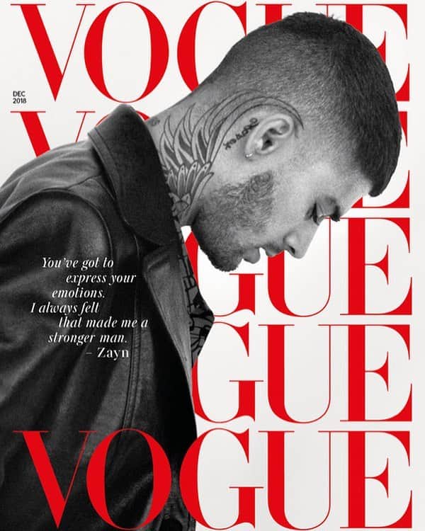ゼイン・マリクのインスタグラム：「British Vogue Cover Dec 2018」